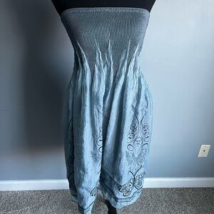 Dress or skirt in blue gray color
